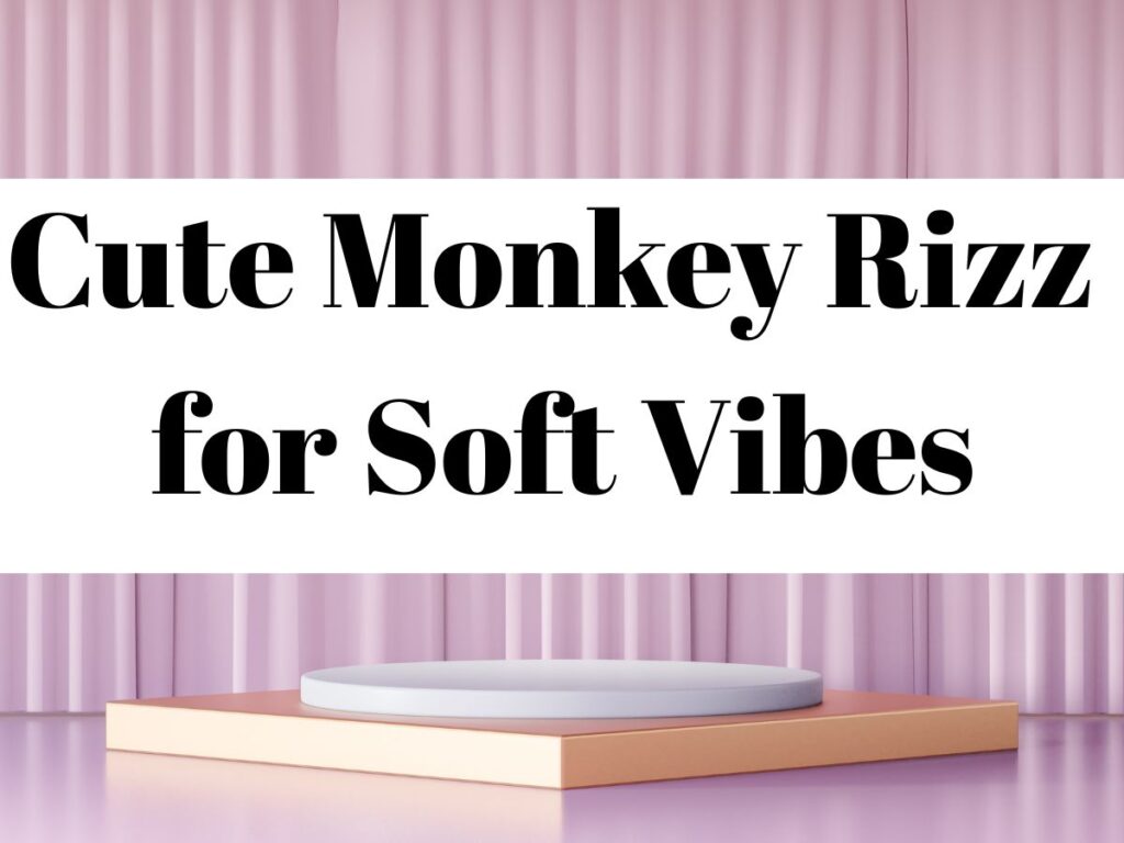 Cute Monkey Rizz for Soft Vibes