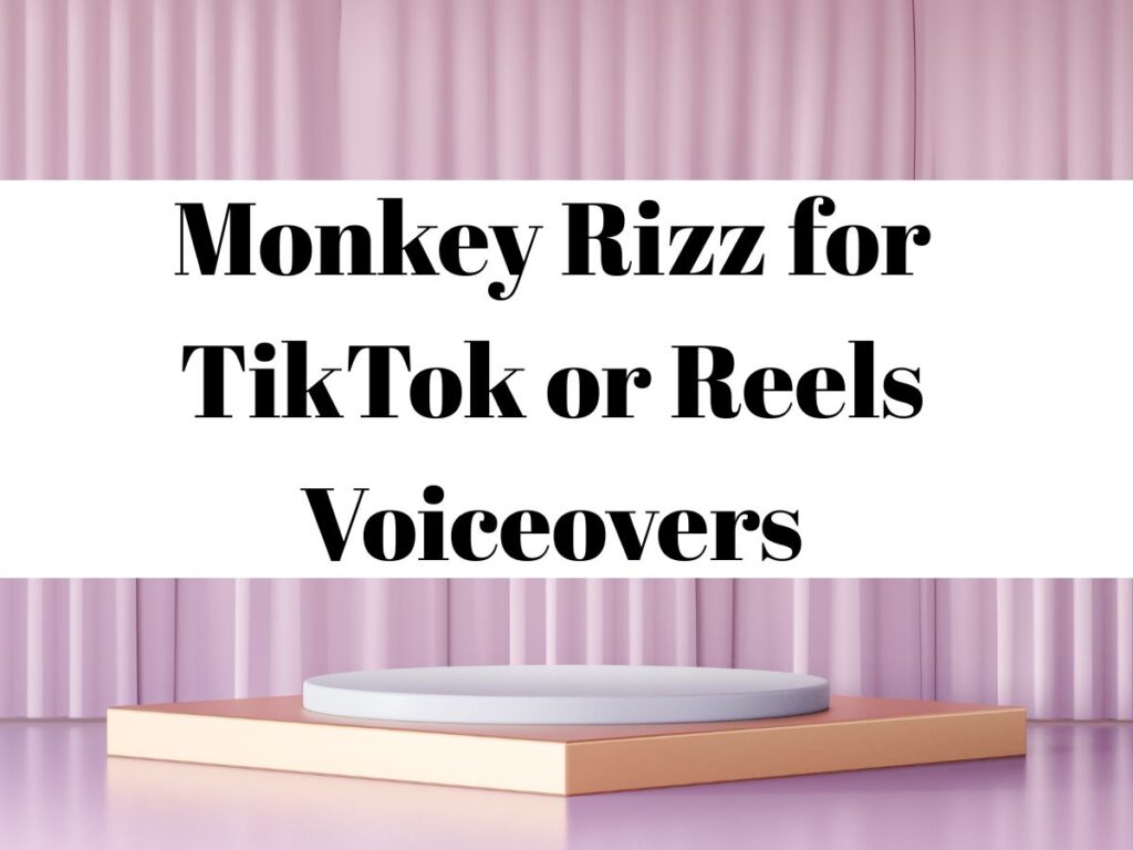 Monkey Rizz for TikTok or Reels Voiceovers